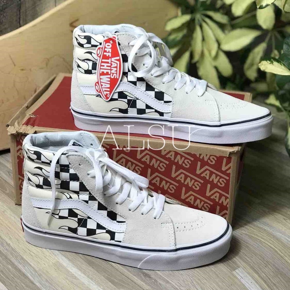 NWT VANS SK8-HI Checker Flame Classic W AUTHENTIC - Picture 7 of 8